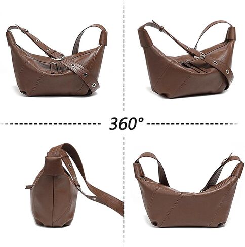 Hobo Bags for Women Soft Crossbody Shoulder Purses Slouchy Genuine Leather in Kuwait