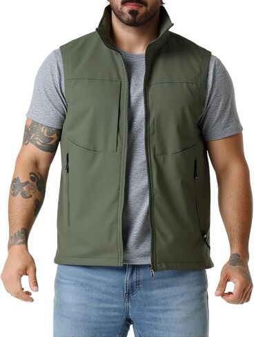 Mens Casual Lightweight Travel Vest Outdoor Summer Utility Safari Sleeveless Jackets Hiking Fish Photo Vest in Saudi Arabia