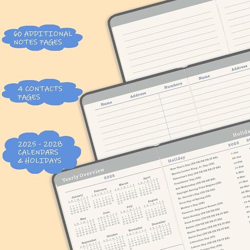 مخطط شهري 2024-2025 - مخطط شهري مع علامات تبويب وجيب، مارس 2024 - ديسمبر 2025، 8.5 بوصة × 11 بوصة، 2024-2025 مخطط شهري مع جهات اتصال وجيب خلفي، ربط بسلك مزدوج - حبر مائي وردي in Kuwait