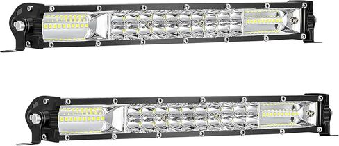 12 Inch LED Light Bar for Truck, 120W 12V 24V Slimline LED Double Row Offroad Driving Fog Light Bar, 10000lm Flood Spot Combo Beam Work Lights for Tractor Boat Golf Cart ATV UTV RV, 2 Pcs in Kuwait
