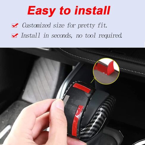 Xiter 2PCS Red ABS CAR INTER AUTO GEAR SHIFT COPLE COPER COPER COPT CORPER CORMER CORPORTORIES CASE TO TOYOTA 2019 2020 2021 2022 2023 2024 2025 RAV4 Automatic Transmission in Kuwait