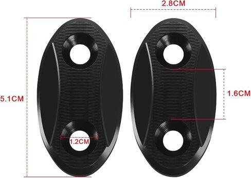 MFGZD Mirror Block Off Base Plates,2 PCS Black CNC Aluminum Motorcycle Mirror Block Off Plates Compatible With S1000RR 2009-2018 in Kuwait