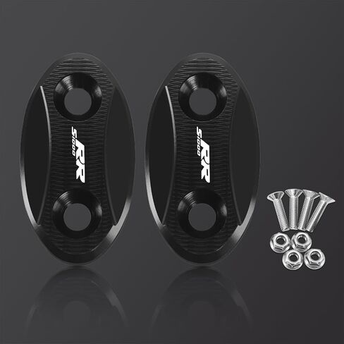 MFGZD Mirror Block Off Base Plates,2 PCS Black CNC Aluminum Motorcycle Mirror Block Off Plates Compatible With S1000RR 2009-2018 in Kuwait