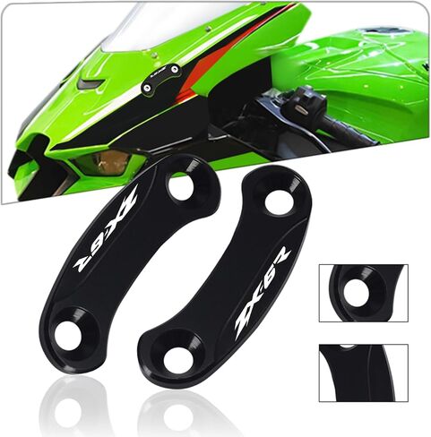 MFGZD Mirror Block Off Base Plates,2 PCS Black CNC Aluminum Motorcycle Mirror Block Off Plates Compatible With S1000RR 2009-2018 in Kuwait
