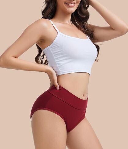 Period Underwear for Women, Leak-proof Reusable High Waisted Briefs Menstrual Panties, Heavy Flow, Cotton 3 Pack in Saudi Arabia