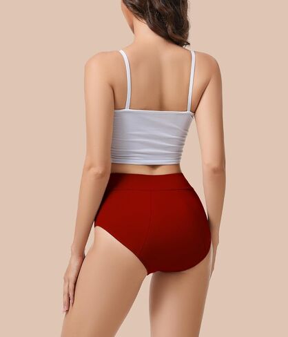 Period Underwear for Women, Leak-proof Reusable High Waisted Briefs Menstrual Panties, Heavy Flow, Cotton 3 Pack in Saudi Arabia