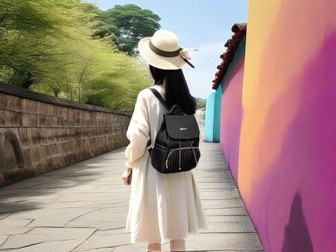 Mini Backpack Purse for Women, Small Nylon Backpacks Purse Ladies Backpacks Women Cute Mini Travel Daily College Bag (Black) in Saudi Arabia