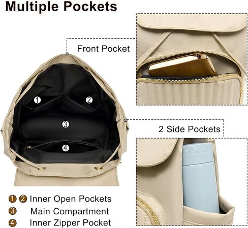 Mini Backpack Purse for Women, Small Nylon Backpacks Purse Ladies Backpacks Women Cute Mini Travel Daily College Bag (Black) in Saudi Arabia