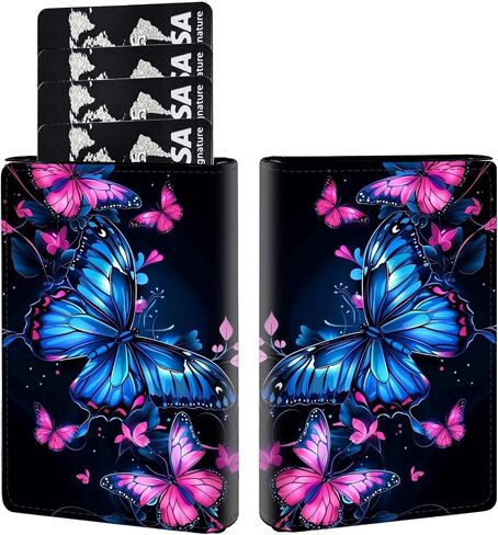 Pop Up Wallet Women Men with Money Slot,RFID Blocking Leather Minimalist Automatic Credit Card Holder Business Trifold Card Case-Pink Glitter Psalm 46:5 in Saudi Arabia