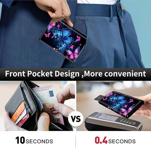 Pop Up Wallet Women Men with Money Slot,RFID Blocking Leather Minimalist Automatic Credit Card Holder Business Trifold Card Case-Pink Glitter Psalm 46:5 in Saudi Arabia
