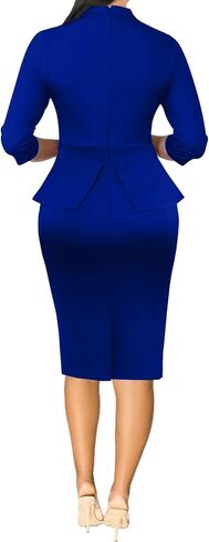 Church Dress for Women 3/4 Sleeve Work Teacher Office Business Vintage Wear to Work Pencil Midi Dress in Saudi Arabia