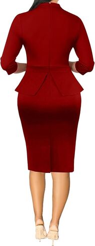 Church Dress for Women 3/4 Sleeve Work Teacher Office Business Vintage Wear to Work Pencil Midi Dress in Saudi Arabia