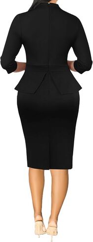 Church Dress for Women 3/4 Sleeve Work Teacher Office Business Vintage Wear to Work Pencil Midi Dress in Saudi Arabia