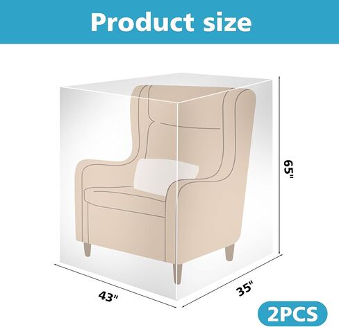 قطعتان من أغطية الكراسي البلاستيكية، غطاء كرسي بلاستيكي مقاوم للماء مضاد للخدش للقطط والكلاب، أغطية أثاث بلاستيكية شديدة التحمل للتحرك (قطعتان) in Kuwait