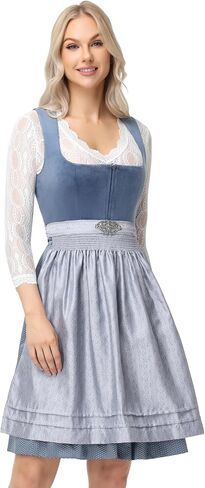 Women's German Dirndl Dress Bavarian Oktoberfest Halloween Carnival Costumes for Holiday in Kuwait