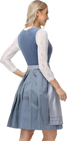 Women's German Dirndl Dress Bavarian Oktoberfest Halloween Carnival Costumes for Holiday in Kuwait