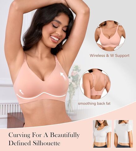المرأة غير سلسة حمالات الصدر لا underwire usp up bras comfort v neck bra bra wireless bralett in Kuwait