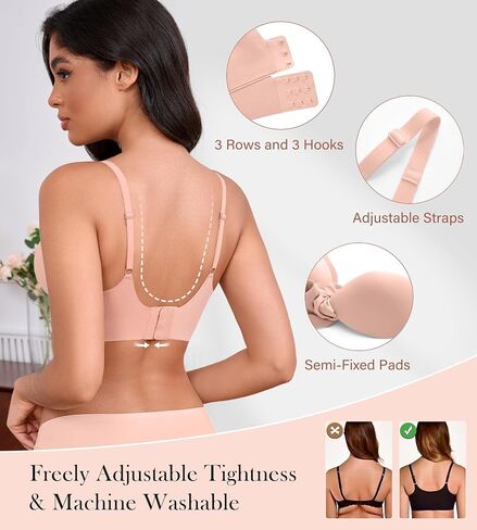 المرأة غير سلسة حمالات الصدر لا underwire usp up bras comfort v neck bra bra wireless bralett in Kuwait