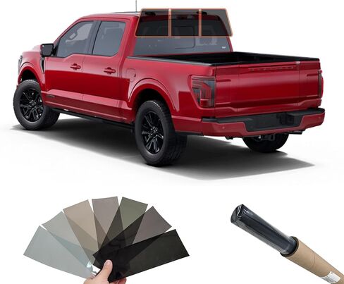 DIY Motoshield Pro 2mil Premistral Preprict Nano Window Film Tint Kit لـ (2021-2025) Ford F150 4 Door Crew Cab (السائق الأمامي/الركاب 35) in Kuwait