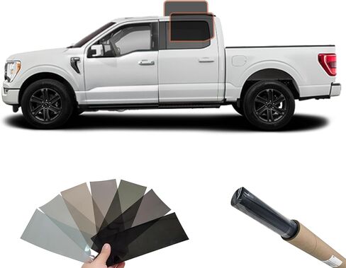 DIY Motoshield Pro 2mil Premistral Preprict Nano Window Film Tint Kit لـ (2021-2025) Ford F150 4 Door Crew Cab (السائق الأمامي/الركاب 35) in Kuwait