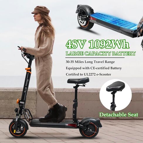 Electric Scooter for Adults,5600W Dual Motors Range 50 Miles,Electric Scooter Adults 50 MPH, 60V 27Ah Large Capacity Battery, 11" Off Road Tires Scooter with Detachable Seat Max Load 500lbs in Saudi Arabia