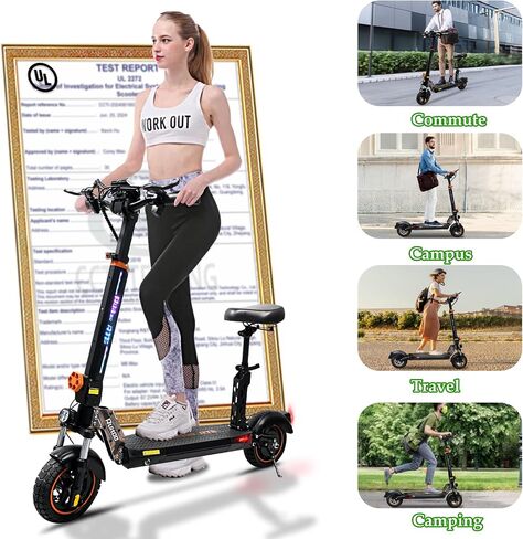 Electric Scooter for Adults,5600W Dual Motors Range 50 Miles,Electric Scooter Adults 50 MPH, 60V 27Ah Large Capacity Battery, 11" Off Road Tires Scooter with Detachable Seat Max Load 500lbs in Saudi Arabia