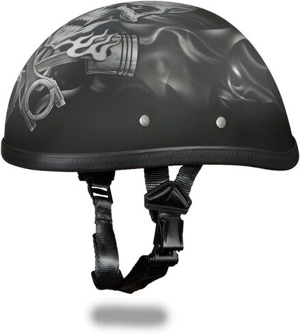 دايتونا خوذات الرسومات خوذات الدراجات للرجال - خوذة نصف حداثة مع بطانة قابلة للتنفس - قبعة جمجمة رجعية - نسر غطاء الرأس مع لف الرأس in Kuwait