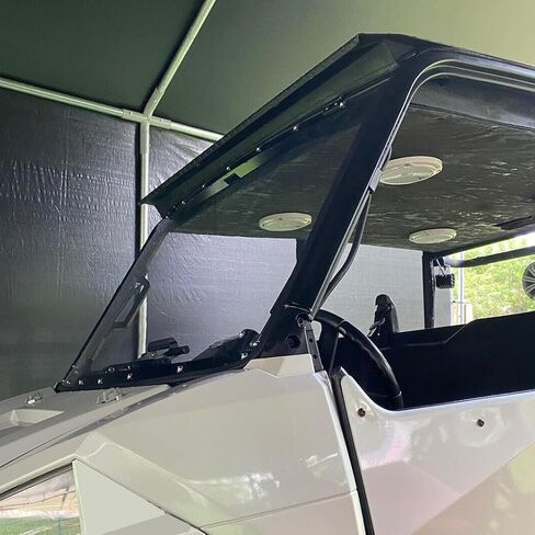 HECASA 3-IN-1 Flip Windshield Compatible With 2013+ Polaris Ranger XP 900, 900 Crew, 1000, 2015-2018 Polaris Ranger 1000 Diesel / Crew W/ Gas Spring Plastic Clear in Saudi Arabia