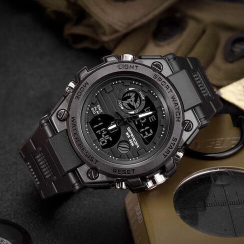 KXAITO Men's Watches Sports Outdoor Waterproof Military Watch Date Multi Function Tactics LED Alarm Stopwatch in Saudi Arabia