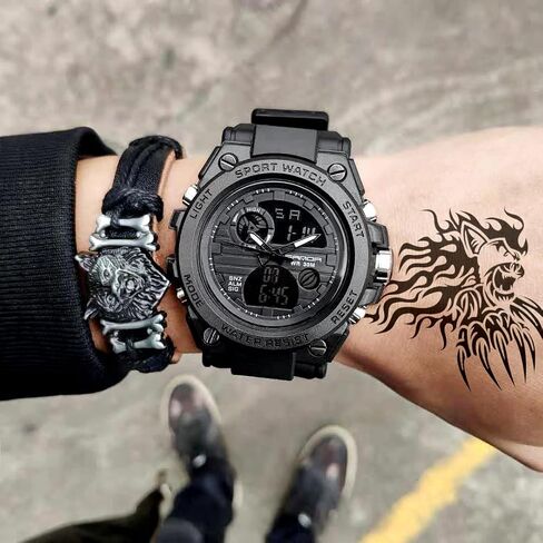 KXAITO Men's Watches Sports Outdoor Waterproof Military Watch Date Multi Function Tactics LED Alarm Stopwatch in Saudi Arabia