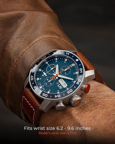 LIV P-51 Titanium 46MM Swiss Automatic Day-Date Chrono Men's Watch - Unidirectional Ceramic Bezel- High-Grade Titanium Case - Sapphire Crystal in Saudi Arabia
