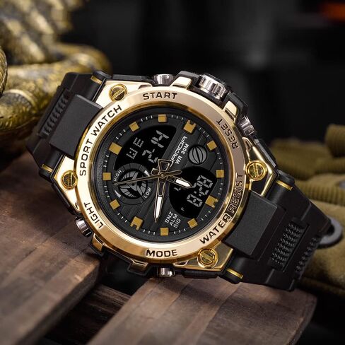KXAITO Men's Watches Sports Outdoor Waterproof Military Watch Date Multi Function Tactics LED Alarm Stopwatch in Saudi Arabia