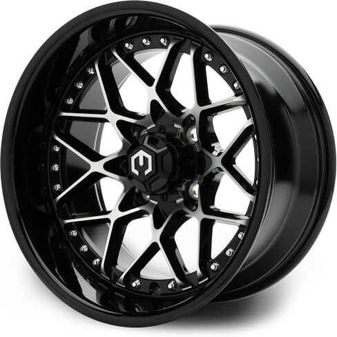 MODZ® Formula Machined Black 14" Golf Cart Wheel in Kuwait