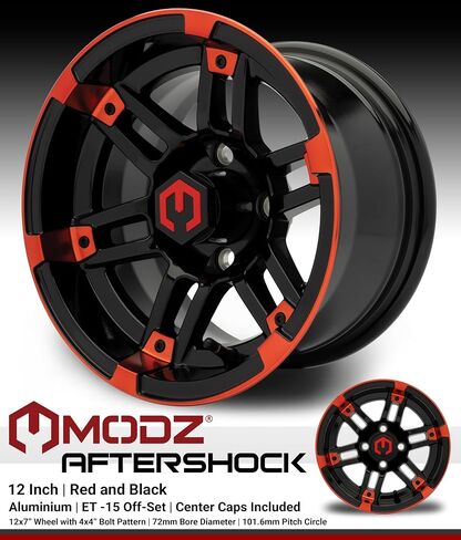 عجلات عربة غولف حمراء وسوداء 12 بوصة و Arisun Cruze (215/35-12) Dot Low Plumper Golf Cart Carbo - مجموعة من 4 in Kuwait