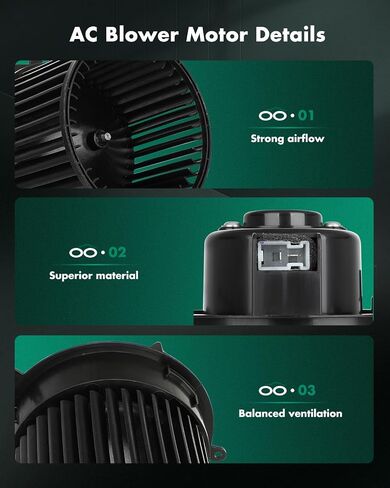 SCITOO HVAC Blower Motor Fit for 2013-2023 for Nissan LEAF,2018-2019 for Nissan Sentra OEM Replace 272263NF0A A/C Heater Blower Motor w/Fan Cage Air Conditioner in Saudi Arabia