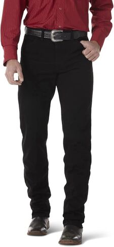 بنطلون جينز رجالي من Wrangler بتصميم Cowboy Cut Active Flex Original Fit، أسود، 36 in Saudi Arabia