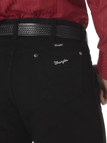 بنطلون جينز رجالي من Wrangler بتصميم Cowboy Cut Active Flex Original Fit، أسود، 36 in Saudi Arabia