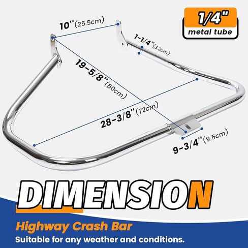 KUAFU Highway Crash Bar Compatible with 2000-2017 Harley Heritage Softail Fat Boy Springer FLST Replacement for HD49004-00 Engine Guard Chrome in Saudi Arabia