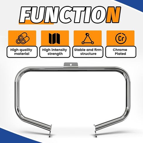KUAFU Highway Crash Bar Compatible with 2000-2017 Harley Heritage Softail Fat Boy Springer FLST Replacement for HD49004-00 Engine Guard Chrome in Saudi Arabia