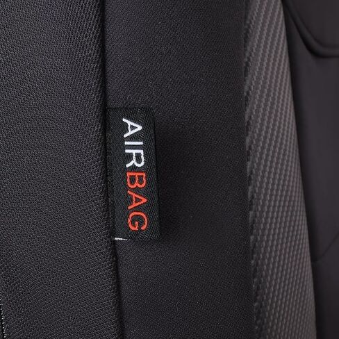 Flying Banner AquaShield Front car seat Covers Set Waterproof Water Resistant arm Rest Compatible Shoulder Seatbelt Compatible Truck seat Protectors Universal fit Non Slip (Black Black, Front Pair) in Kuwait