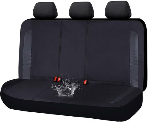 Flying Banner AquaShield Front car seat Covers Set Waterproof Water Resistant arm Rest Compatible Shoulder Seatbelt Compatible Truck seat Protectors Universal fit Non Slip (Black Black, Front Pair) in Kuwait