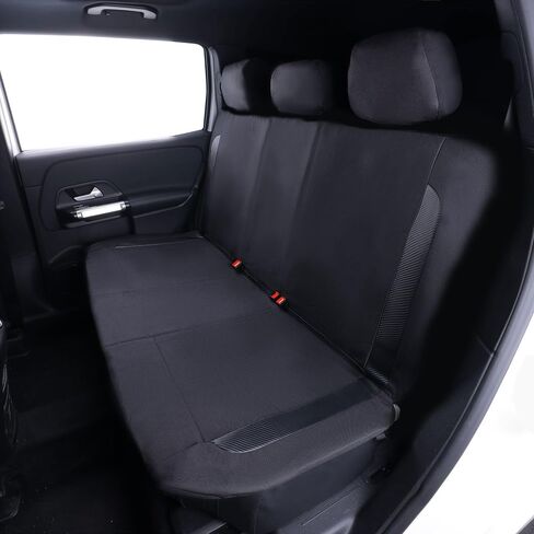 Flying Banner AquaShield Front car seat Covers Set Waterproof Water Resistant arm Rest Compatible Shoulder Seatbelt Compatible Truck seat Protectors Universal fit Non Slip (Black Black, Front Pair) in Kuwait
