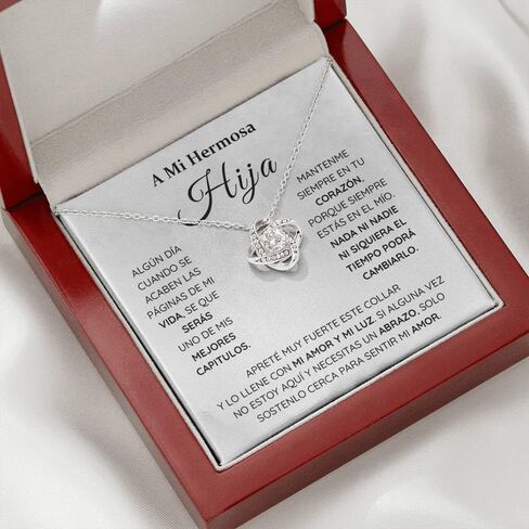طوق الفقرة Mi Hermosa Hija Regalo de Papá y Madre ، Regalo de Cumpleaños Para Mi Hija ، Regalo de Graduación Para Mi Hija 2024 Collar Mi Hija Con Mensaje en español regalo de graduun para mi. in Kuwait