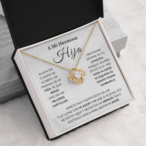 طوق الفقرة Mi Hermosa Hija Regalo de Papá y Madre ، Regalo de Cumpleaños Para Mi Hija ، Regalo de Graduación Para Mi Hija 2024 Collar Mi Hija Con Mensaje en español regalo de graduun para mi. in Kuwait