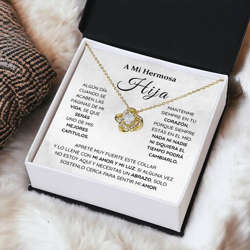 طوق الفقرة Mi Hermosa Hija Regalo de Papá y Madre ، Regalo de Cumpleaños Para Mi Hija ، Regalo de Graduación Para Mi Hija 2024 Collar Mi Hija Con Mensaje en español regalo de graduun para mi. in Kuwait