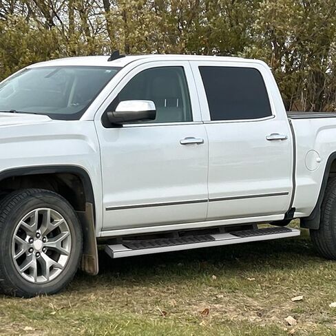 [زوج] 6.7 "ألواح ركض من الفولاذ المقاوم للصدأ ، أشرطة الخطوة الجانبية متوافقة مع 07-19 Chevy Silverado/GMC Sierra Crew CAB in Kuwait