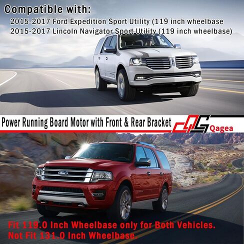Power Running Board Motor Assembly with Front & Rear Bracket -Left Driver Side- Fit for 2015-2017 Ford Expedition & Lincoln Navigator, Fit 119.0 Inch Wheelbase, Replace FL7Z-16A507-A & 7L7Z16A507C in Saudi Arabia