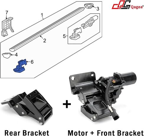 Power Running Board Motor Assembly with Front & Rear Bracket -Left Driver Side- Fit for 2015-2017 Ford Expedition & Lincoln Navigator, Fit 119.0 Inch Wheelbase, Replace FL7Z-16A507-A & 7L7Z16A507C in Saudi Arabia