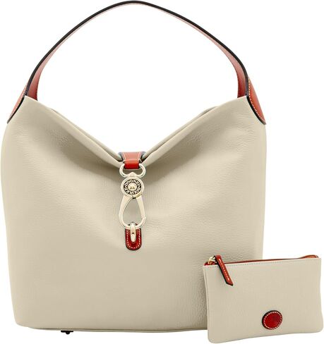 Dooney & Bourke Handbag & Wallet Set, Pebble Grain Leather Logo Lock Shoulder Bag and Coin Purse for Women in Saudi Arabia