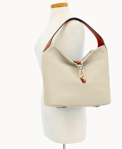 Dooney & Bourke Handbag & Wallet Set, Pebble Grain Leather Logo Lock Shoulder Bag and Coin Purse for Women in Saudi Arabia